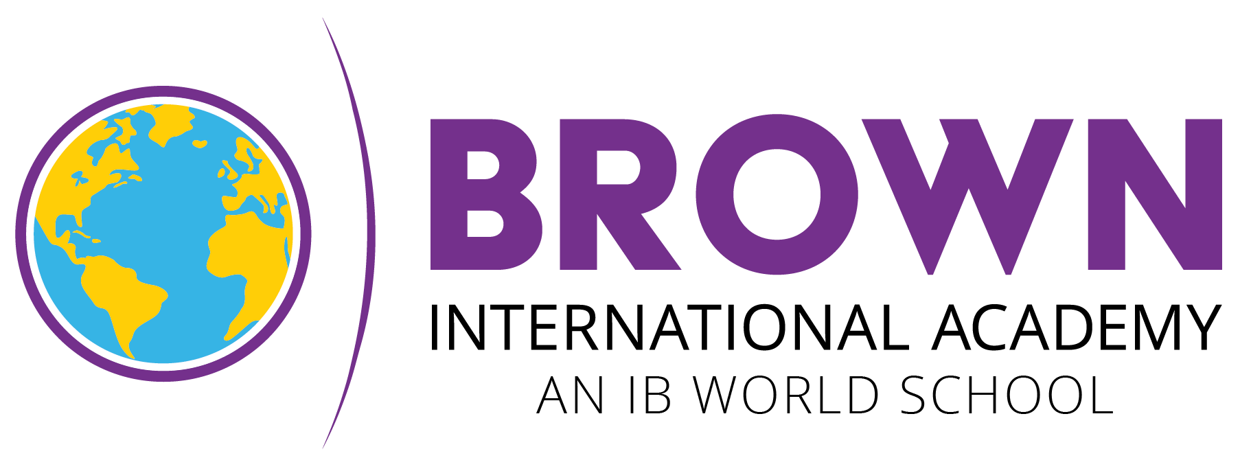 Brown International Academy horizontal color logo